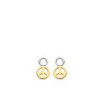 Load image into Gallery viewer, Gold Plated Silver Peace Sign Ear Charm
