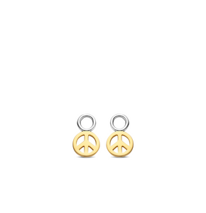 Gold Plated Silver Peace Sign Ear Charm