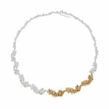 Load image into Gallery viewer, Deco Echo Silver and Gold Plated Bubble Necklace
