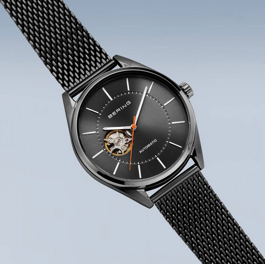 Automatic Polished/Brushed Grey Silver Men's Bering Watch, view 4