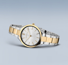 Load image into Gallery viewer, Ultra Slim Ladies Polished Silver/Gold Bering Watch
