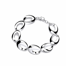 Load image into Gallery viewer, Silver Oval Loops Bracelet
