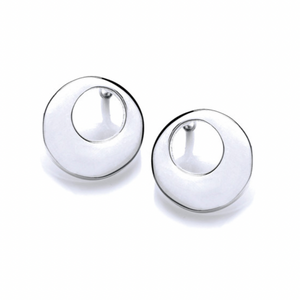 Shiny Silver Lunar Earrings