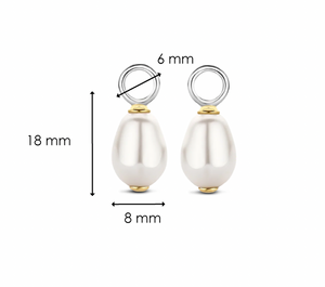 Gold Plated Silver Irregular Shape Pearl Ear Charm