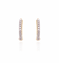 Load image into Gallery viewer, 9ct White Gold Diamond Hoop Earrings
