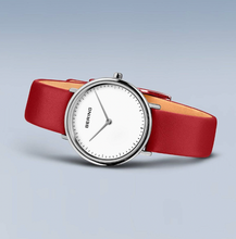 Load image into Gallery viewer, Ladies Ultra Slim Polished Silver Interchangeable Strap Watch
