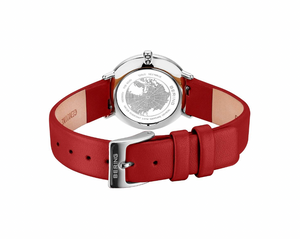 Ladies Ultra Slim Polished Silver Interchangeable Strap Watch