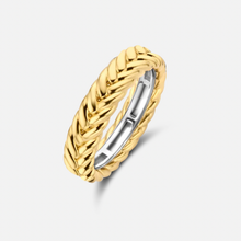 Load image into Gallery viewer, Ti Sento Gold Plated Braided Silver Ring
