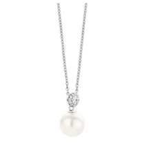 Load image into Gallery viewer, Ti Sento Pearl Drop Silver Necklace
