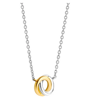 Load image into Gallery viewer, Ti Sento Two Toned Infinity Necklace Silver and Gold Plated
