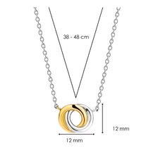 Load image into Gallery viewer, Ti Sento Two Toned Infinity Necklace Silver and Gold Plated
