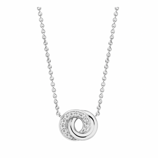Ti Sento Cubic Zirconia Silver Infinity Necklace