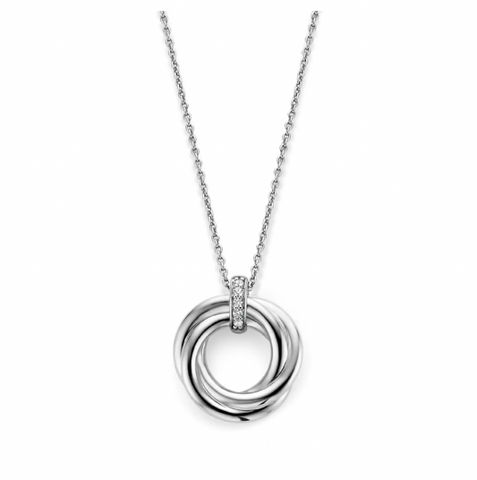 Ti Sento Silver Rounded Circular Pendant