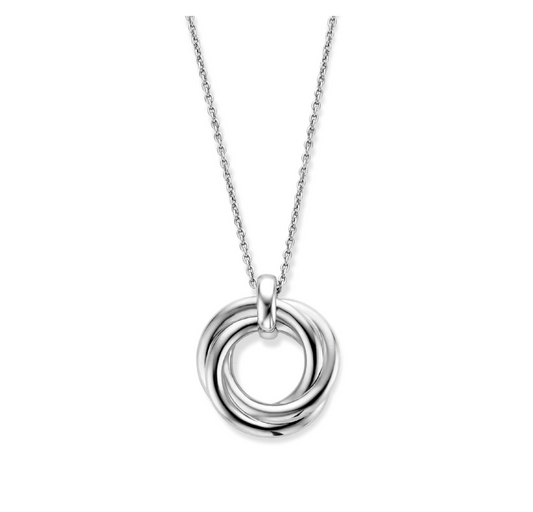 Ti Sento Silver Rounded Circular Pendant, view 3