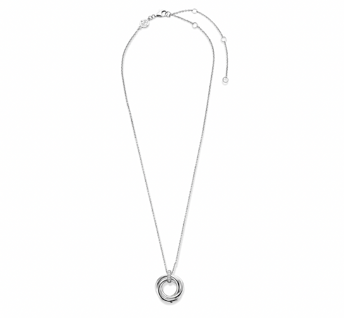 Ti Sento Silver Rounded Circular Pendant, view 5