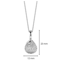 Load image into Gallery viewer, Ti Sento Pavé Silver Flowerbud Pendant - last one available
