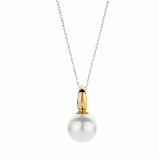 Ti Sento Gold Vermeil Sterling Silver 12mm Pearl Pendant
