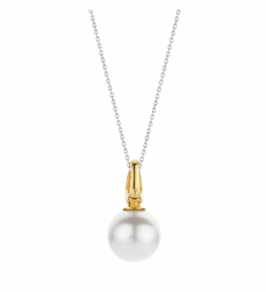 Ti Sento Gold Vermeil Sterling Silver 12mm Pearl Pendant, view 3