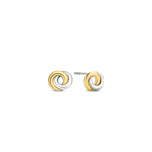 Ti Sento Infinity Shaped Two-Toned Stud Earrings