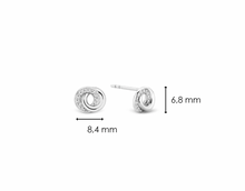 Load image into Gallery viewer, Ti Sento Infinity Shaped Silver &amp; Zirconia Stud Earrings

