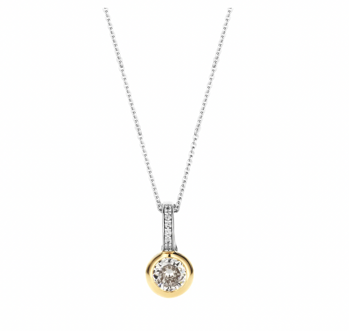 Ti Sento Cubic Zirconia Pendant Gold Plated, view 5