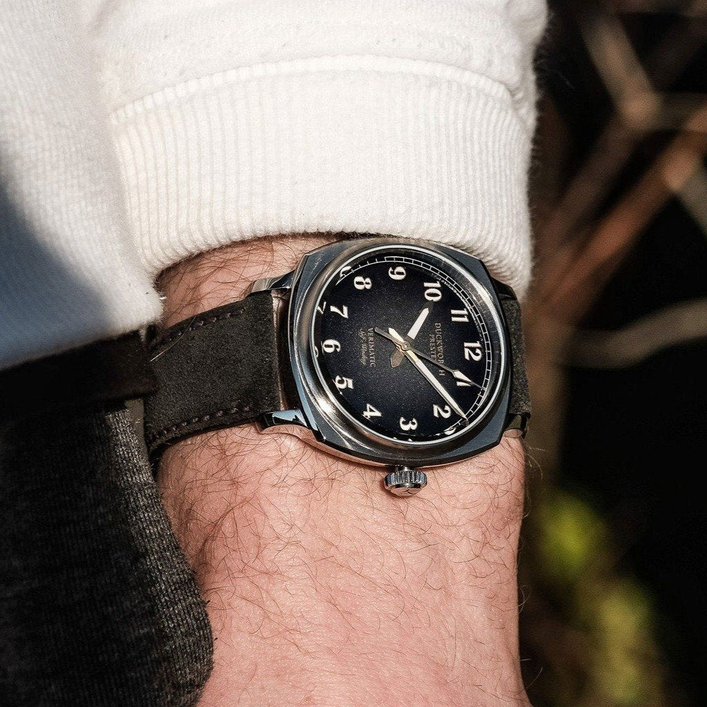 Verimatic 39mm Black Fumé Men's Watch, view 7