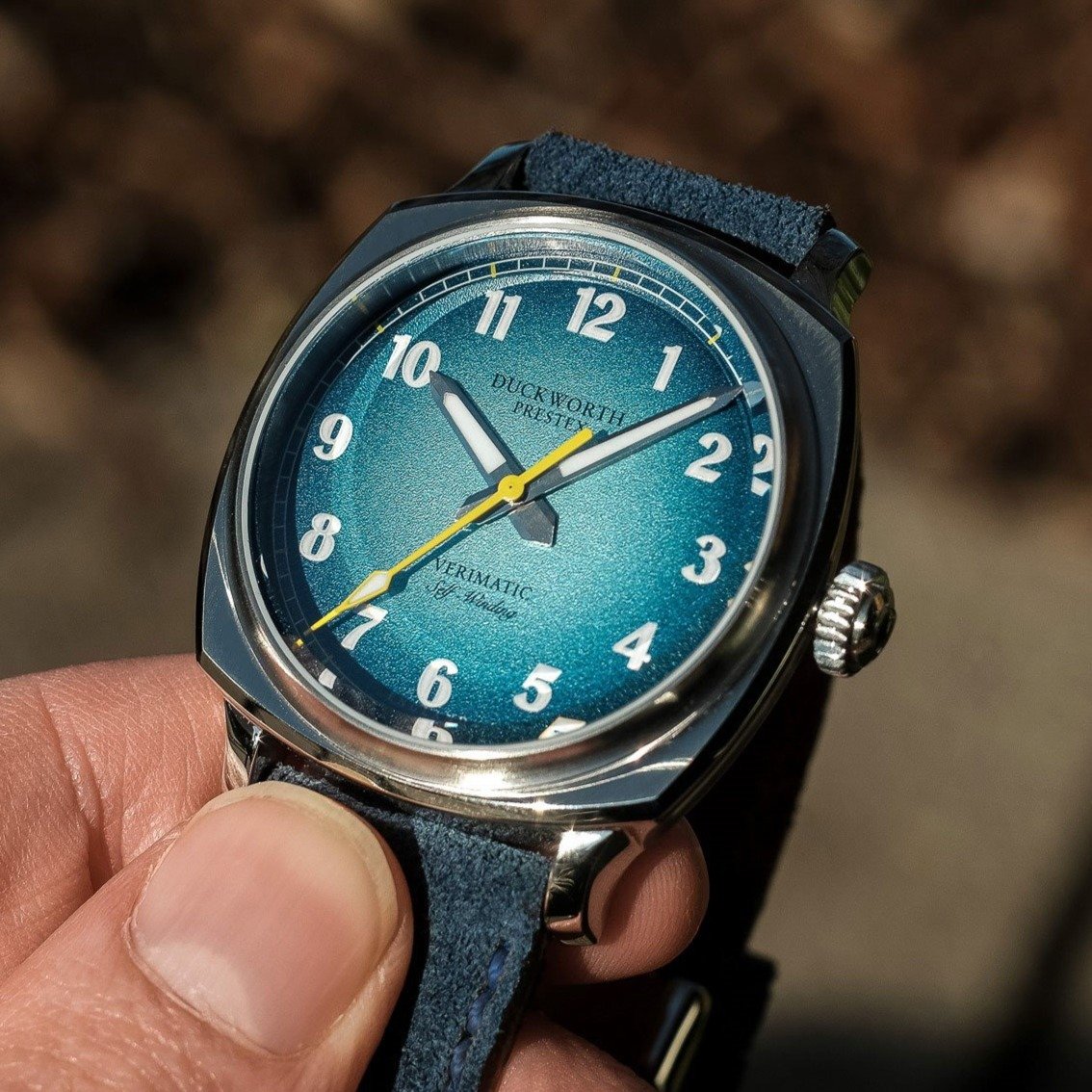 Verimatic 39mm Blue Fumé Men's Watch, view 9