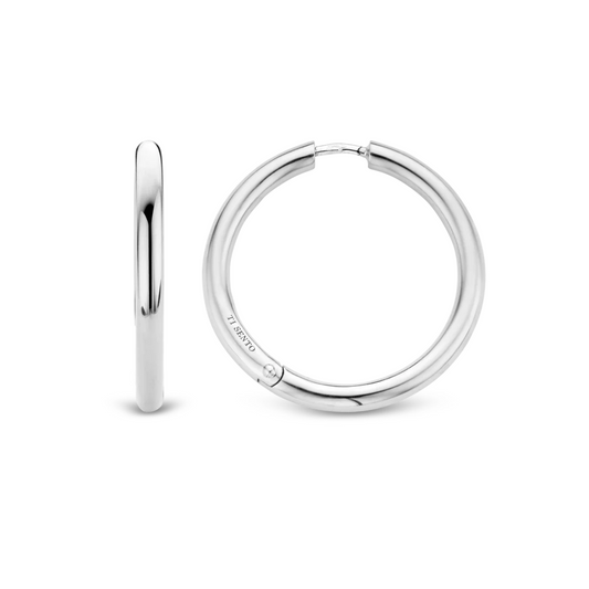 Ti Sento Classic Hoop Earrings, view 4