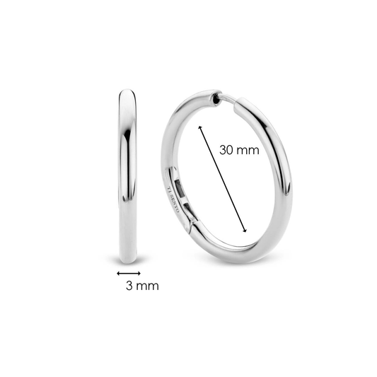 Ti Sento Classic Hoop Earrings, view 3