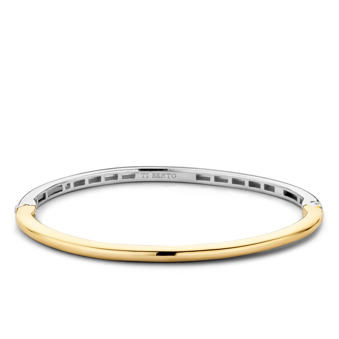 Sterling Silver Gold Plated sleek finish Bangle