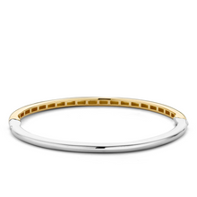 Load image into Gallery viewer, Sterling Silver and yellow gold plated sleek bangle
