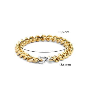 Sterling Silver 18k gold plated link bracelet
