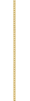 Sterling Silver Gold Plated Curb Chain 16in-18in Adjustable