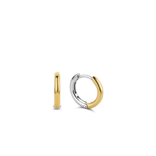 Small Silver Yellow Gold plated Hoop Earrings