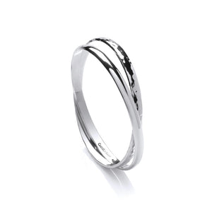 Sterling Silver Double Bangle