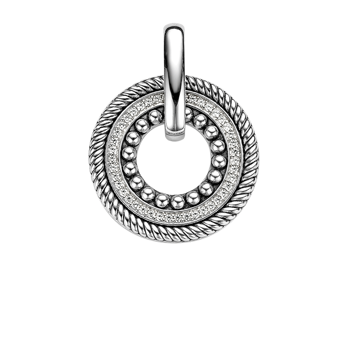 Ti Sento Rhodium Plated Pendant