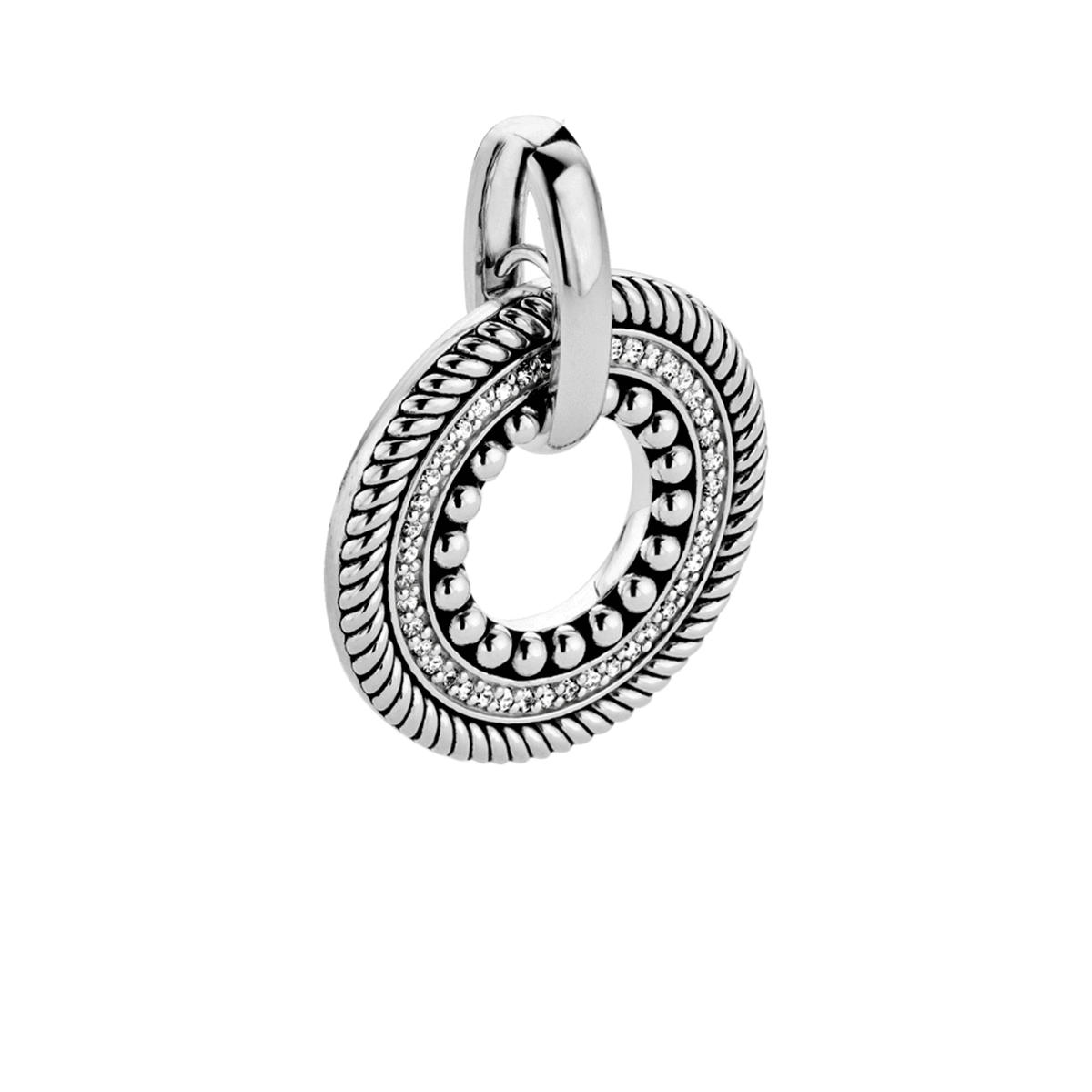 Ti Sento Rhodium Plated Pendant, view 6