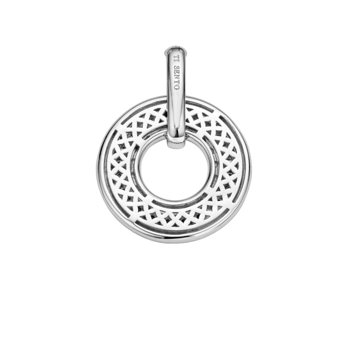 Ti Sento Rhodium Plated Pendant, view 5