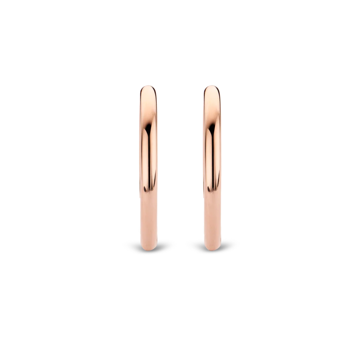 Ti Sento Rose Gold Classic Hoop Earrings, view 3