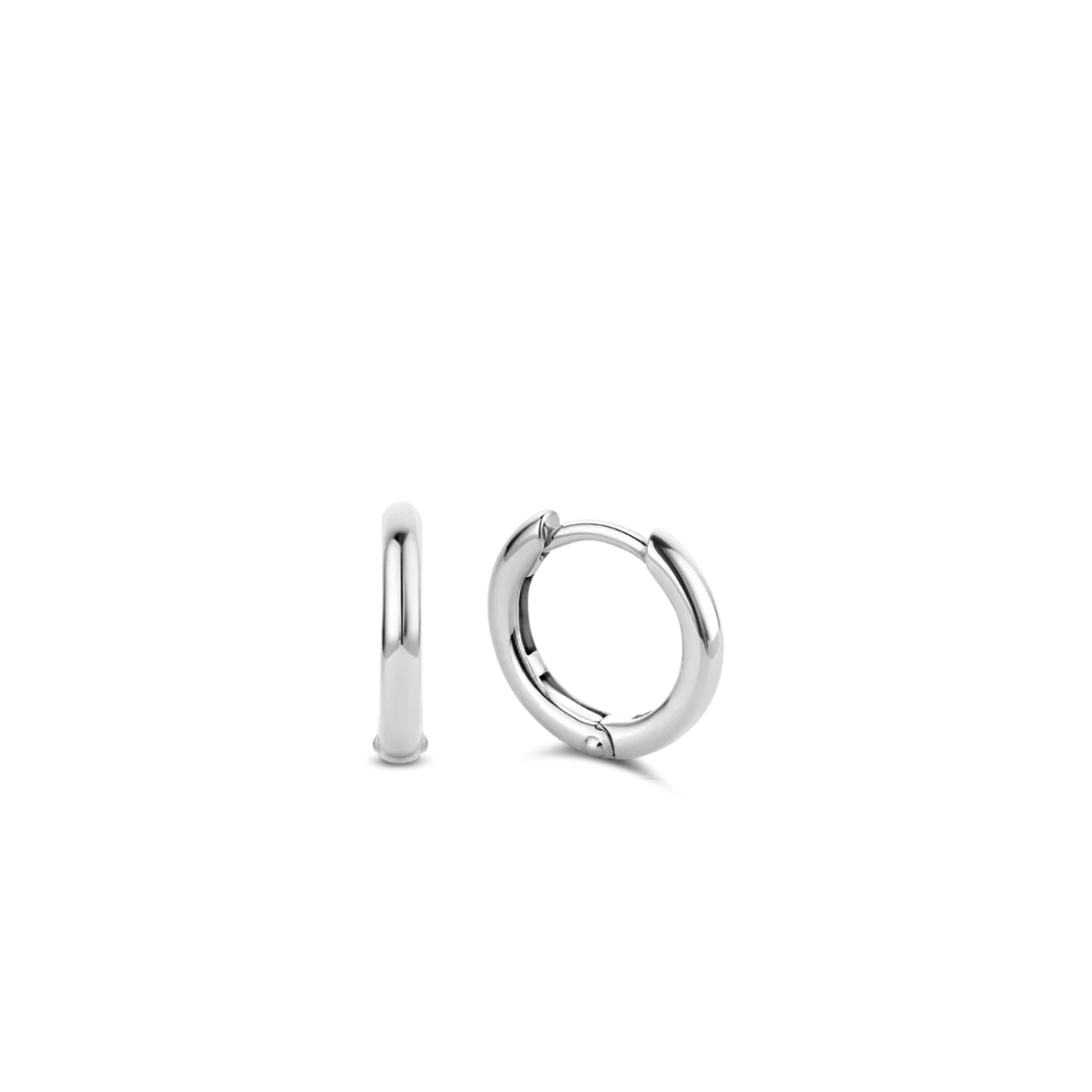 Ti Sento Skinny Silver Hoop Earrings