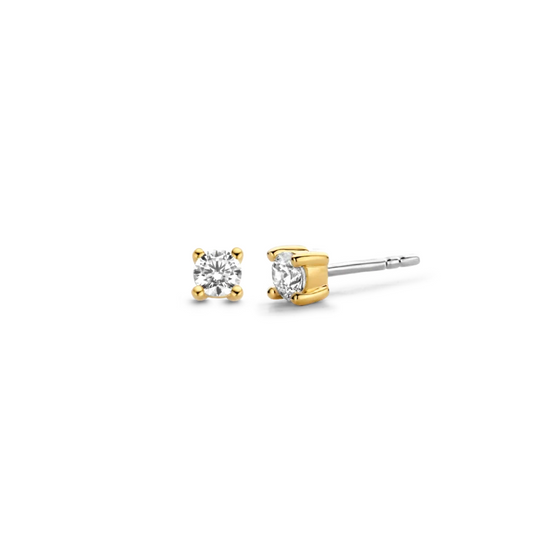 Ti Sento Silver Gold Plated Stud